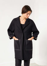 Load image into Gallery viewer, Neoprene Flower Coat in Black