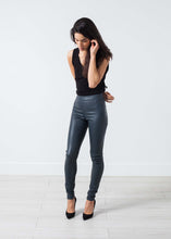 Load image into Gallery viewer, Elenaso Leather Trouser in Cool Grey