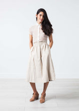 Load image into Gallery viewer, Eulera Leather Skirt in Cream