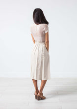 Load image into Gallery viewer, Eulera Leather Skirt in Cream