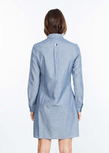 Load image into Gallery viewer, Chambray Shirtdress in Blue
