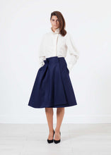 Load image into Gallery viewer, Full Collar Poplin Blouse in Off White