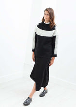 Load image into Gallery viewer, Contrast Felted Sweater in Black