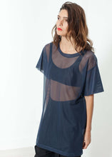 Load image into Gallery viewer, Mesh Over Dress in Navy