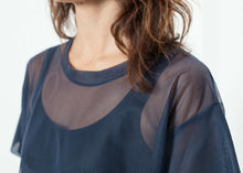 Load image into Gallery viewer, Mesh Over Dress in Navy