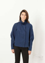 Load image into Gallery viewer, Full Collar Poplin Blouse in Navy