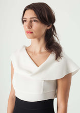 Load image into Gallery viewer, Asymmetric Dress in Cream/Black