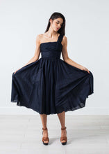 Load image into Gallery viewer, One Shoulder Dress in Navy
