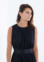 Load image into Gallery viewer, Sleeveless Pleated Dress in Navy

