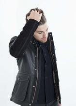 Load image into Gallery viewer, Prince Leather Field Jacket in Meteor
