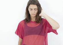 Load image into Gallery viewer, Mesh Over Dress in Pink
