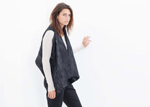 Load image into Gallery viewer, Quilted Mesh Waistcoat in Black/White
