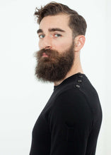 Load image into Gallery viewer, Button Shoulder Pullover in Black
