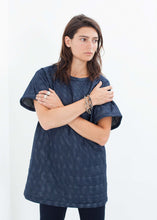 Load image into Gallery viewer, Quilted Mesh Mini Dress in Navy
