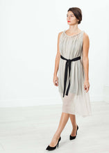 Load image into Gallery viewer, Chiffon Cape Back Dress in Sand
