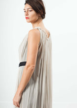 Load image into Gallery viewer, Chiffon Cape Back Dress in Sand
