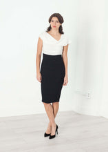 Load image into Gallery viewer, Asymmetric Dress in Cream/Black
