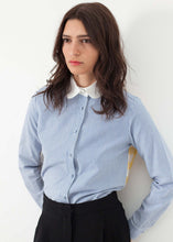 Load image into Gallery viewer, Longsleeve Blouse in Blue Stripe
