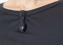 Load image into Gallery viewer, Cotton Henley in Blue Grey

