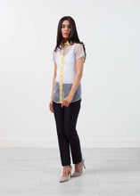 Load image into Gallery viewer, Sheer Button-Up Blouse in Pale Blue
