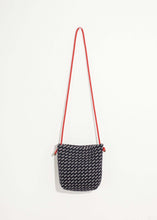 Load image into Gallery viewer, Wool Shoulder Pouch in Black/White
